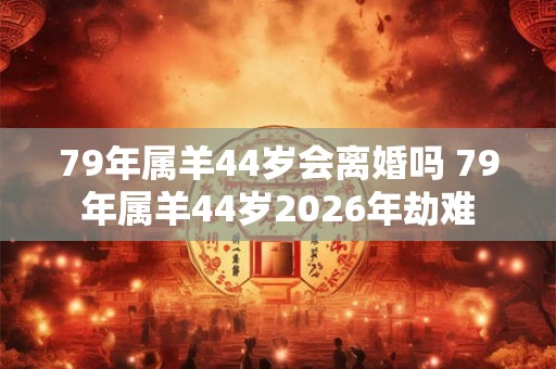79年属羊44岁会离婚吗 79年属羊44岁2026年劫难