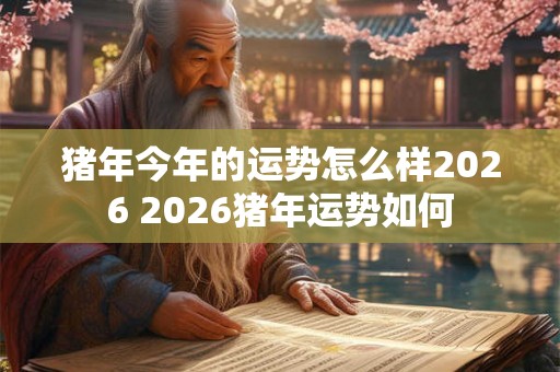 猪年今年的运势怎么样2026 2026猪年运势如何 猪年今年的运势怎么样2026 2026猪年运势如何