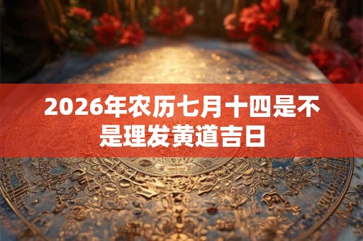 2026年农历七月十四是不是理发黄道吉日