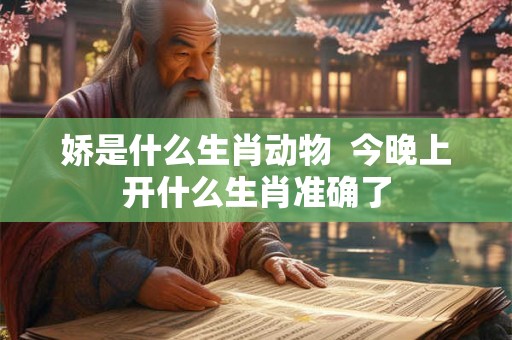 娇是什么生肖动物  今晚上开什么生肖准确了