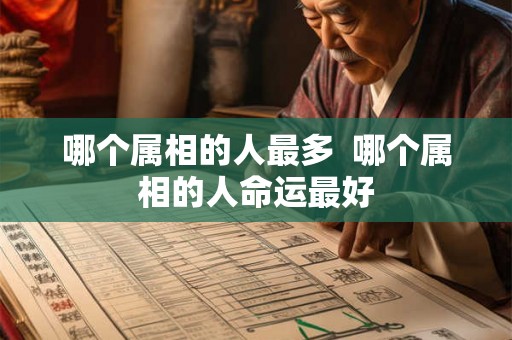 哪个属相的人最多 哪个属相的人命运最好 哪个属相的人最多 哪个属相的人命运最好