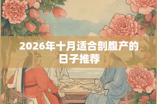 2026年十月适合剖腹产的日子推荐