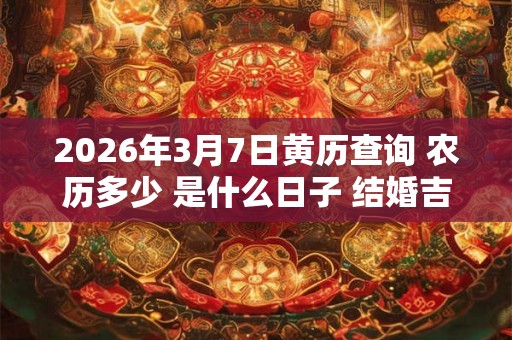 2026年3月7日黄历查询 农历多少 是什么日子 结婚吉时