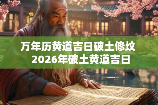 万年历黄道吉日破土修坟  2026年破土黄道吉日