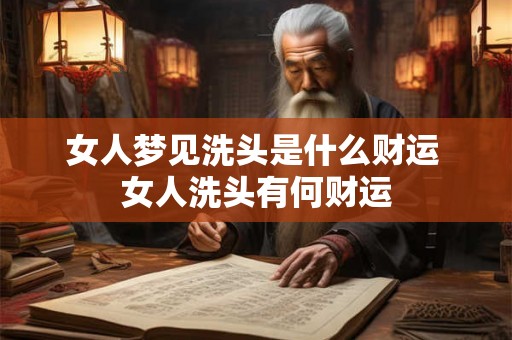 女人梦见洗头是什么财运 女人洗头有何财运