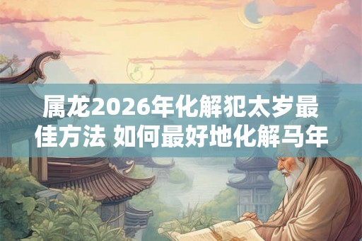 属龙2026年化解犯太岁最佳方法 如何最好地化解马年犯太岁