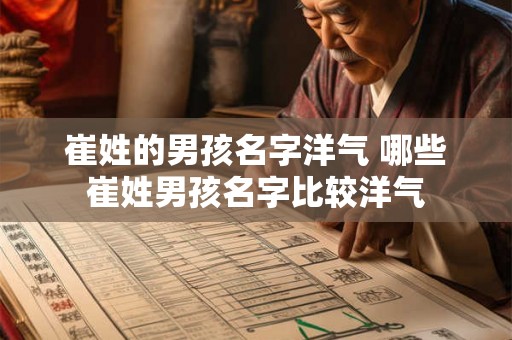 崔姓的男孩名字洋气 哪些崔姓男孩名字比较洋气
