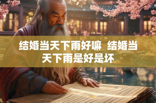 结婚当天下雨好嘛 结婚当天下雨是好是坏 结婚当天下雨好嘛 结婚当天下雨是好是坏