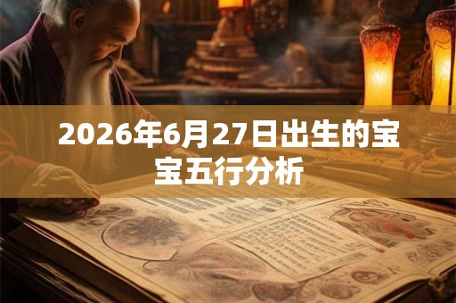 2026年6月27日出生的宝宝五行分析 2026年6月27日出生的宝宝五行分析