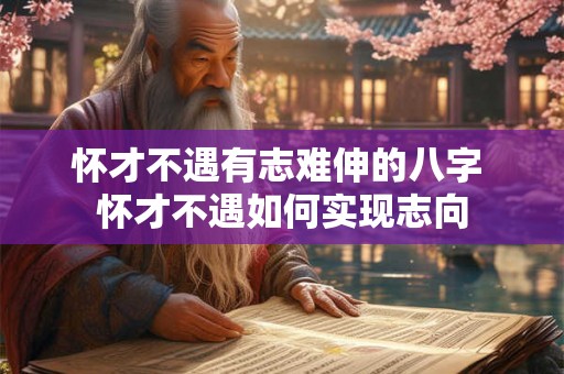 怀才不遇有志难伸的八字 怀才不遇如何实现志向