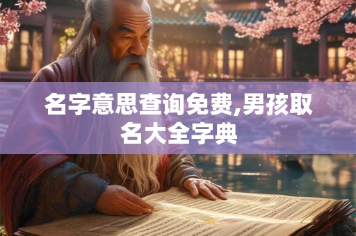名字意思查询免费,男孩取名大全字典 名字意思查询免费,男孩取名大全字典