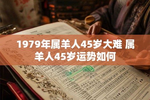 1979年属羊人45岁大难 属羊人45岁运势如何