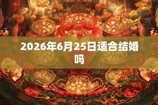 2026年6月25日适合结婚吗