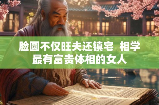脸圆不仅旺夫还镇宅 相学最有富贵体相的女人 脸圆不仅旺夫还镇宅 相学最有富贵体相的女人