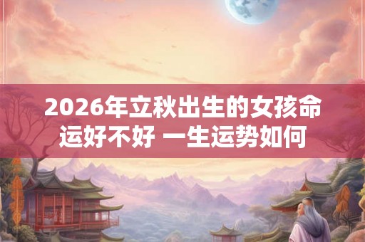 2026年立秋出生的女孩命运好不好 一生运势如何
