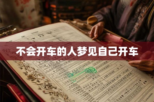 不会开车的人梦见自己开车