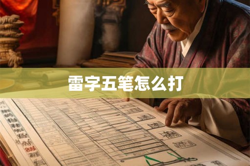 雷字五笔怎么打