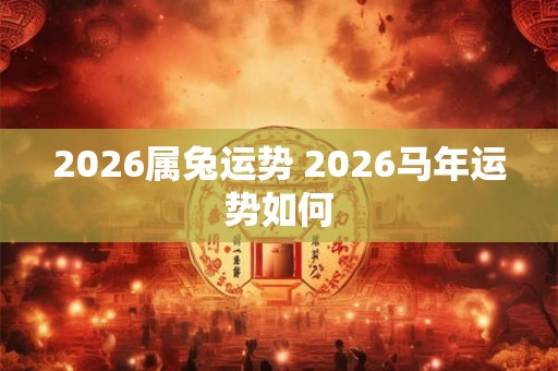 2026属兔运势 2026马年运势如何