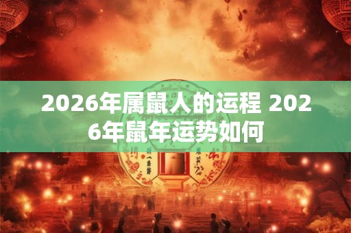 2026年属鼠人的运程 2026年鼠年运势如何 2026年属鼠人的运程 2026年鼠年运势如何