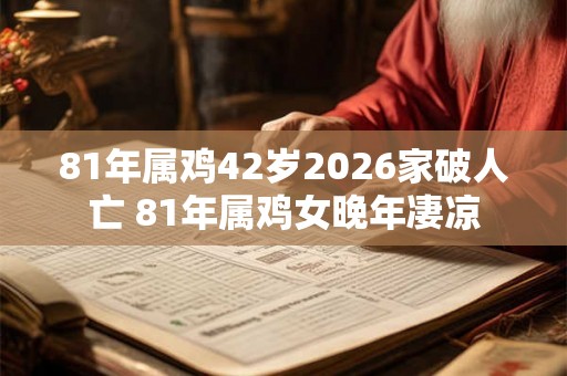 81年属鸡42岁2026家破人亡 81年属鸡女晚年凄凉