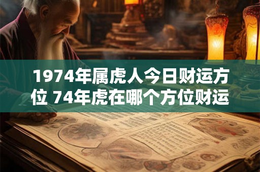 1974年属虎人今日财运方位 74年虎在哪个方位财运最旺