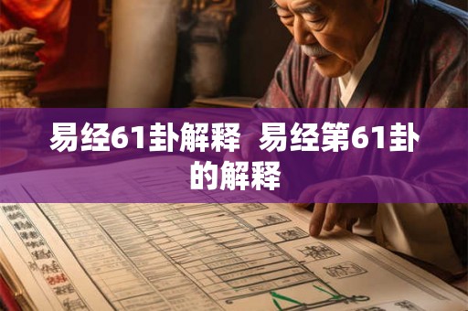 易经61卦解释  易经第61卦的解释