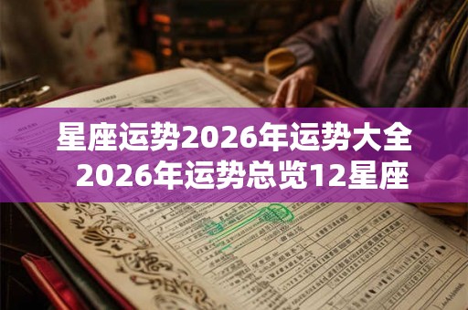星座运势2026年运势大全  2026年运势总览12星座