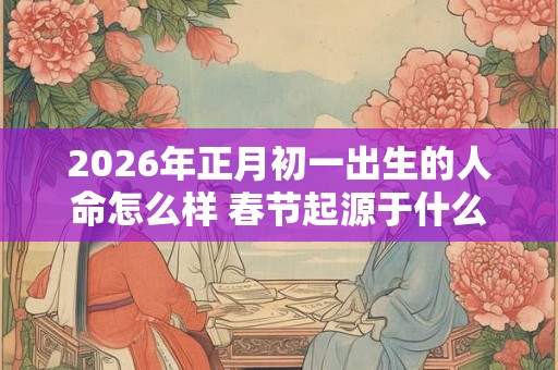 2026年正月初一出生的人命怎么样 春节起源于什么朝代 2026年正月初一出生的人命怎么样 春节起源于什么朝代