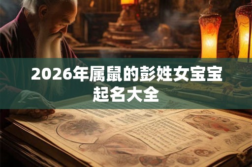 2026年属鼠的彭姓女宝宝起名大全 2026年属鼠的彭姓女宝宝起名大全