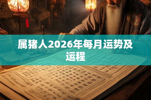属猪人2026年每月运势及运程