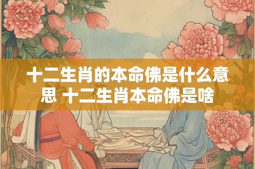十二生肖的本命佛是什么意思 十二生肖本命佛是啥