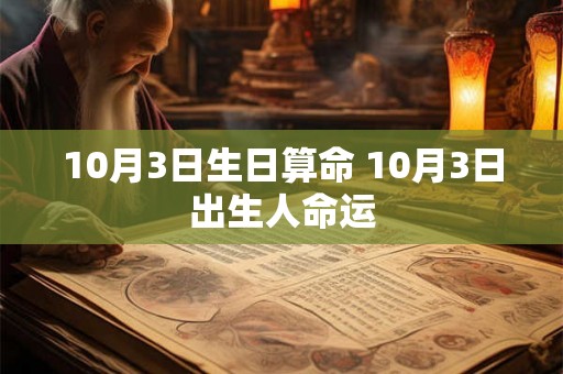 10月3日生日算命 10月3日出生人命运