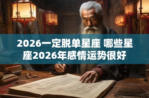 2026一定脱单星座 哪些星座2026年感情运势很好