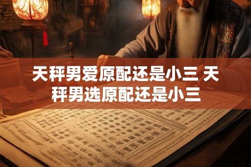 天秤男爱原配还是小三 天秤男选原配还是小三 天秤男爱原配还是小三 天秤男选原配还是小三