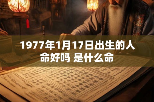 1977年1月17日出生的人命好吗 是什么命 1977年1月17日出生的人命好吗 是什么命
