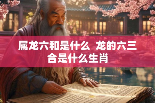 属龙六和是什么  龙的六三合是什么生肖