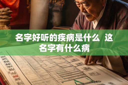 名字好听的疾病是什么  这名字有什么病