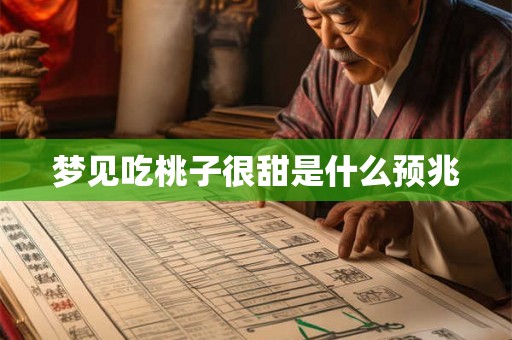 梦见吃桃子很甜是什么预兆