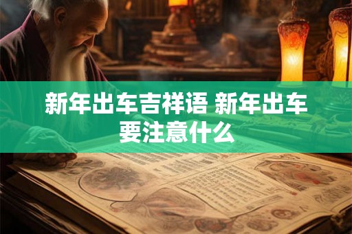 新年出车吉祥语 新年出车要注意什么