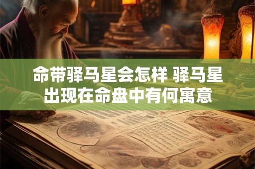 命带驿马星会怎样 驿马星出现在命盘中有何寓意
