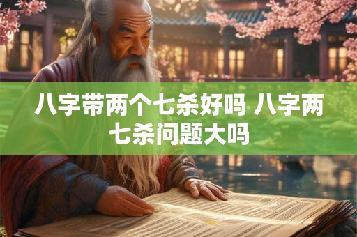 八字带两个七杀好吗 八字两七杀问题大吗 八字带两个七杀好吗 八字两七杀问题大吗