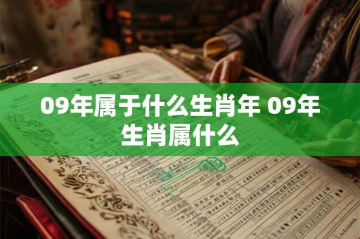 09年属于什么生肖年 09年生肖属什么