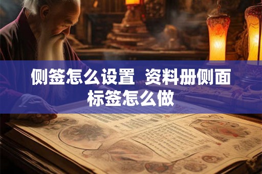 侧签怎么设置  资料册侧面标签怎么做