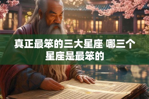 真正最笨的三大星座 哪三个星座是最笨的