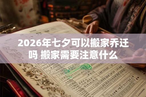 2026年七夕可以搬家乔迁吗 搬家需要注意什么