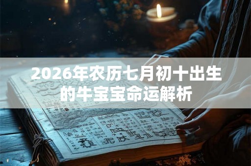 2026年农历七月初十出生的牛宝宝命运解析