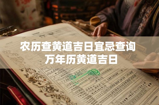 农历查黄道吉日宜忌查询  万年历黄道吉日