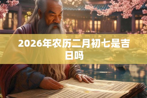 2026年农历二月初七是吉日吗