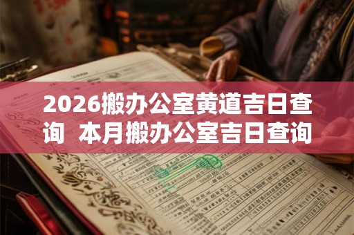 2026搬办公室黄道吉日查询  本月搬办公室吉日查询