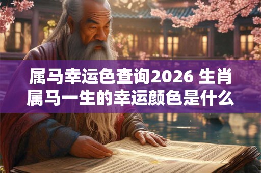 属马幸运色查询2026 生肖属马一生的幸运颜色是什么